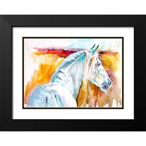 Andalusian Horse III Black Modern Wood Framed Art Print with Double Matting by Kovacs, Anna Brigite