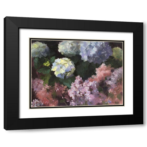 May Blossom Black Modern Wood Framed Art Print with Double Matting by Strube, Ling