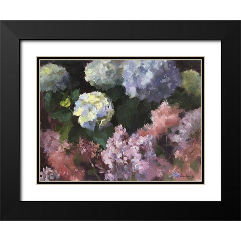 May Blossom Black Modern Wood Framed Art Print with Double Matting by Strube, Ling