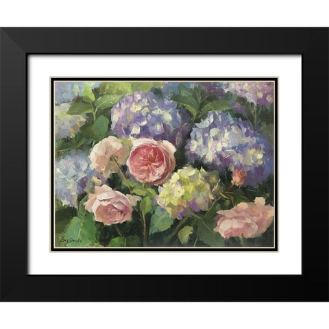 Summer Garden Black Modern Wood Framed Art Print with Double Matting by Strube, Ling