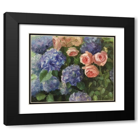 Summer Garden II Black Modern Wood Framed Art Print with Double Matting by Strube, Ling