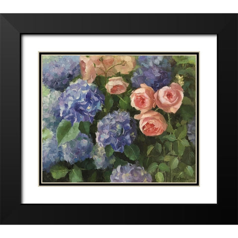 Summer Garden II Black Modern Wood Framed Art Print with Double Matting by Strube, Ling