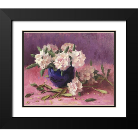 The Rhododendron Black Modern Wood Framed Art Print with Double Matting by Strube, Ling