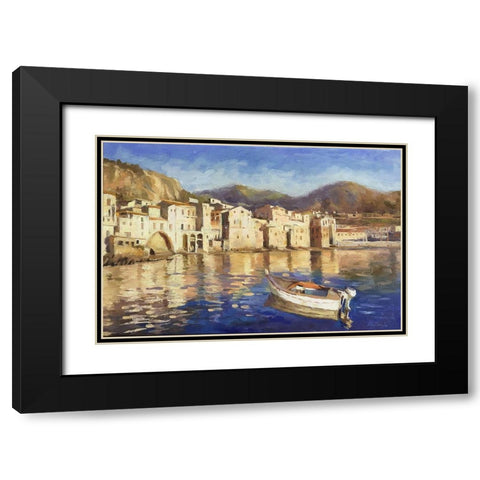 Cefalu, Sicily Black Modern Wood Framed Art Print with Double Matting by Strube, Ling