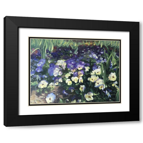 Spring Passion Black Modern Wood Framed Art Print with Double Matting by Strube, Ling