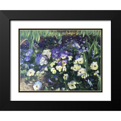 Spring Passion Black Modern Wood Framed Art Print with Double Matting by Strube, Ling