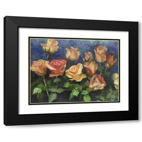 Delightful Black Modern Wood Framed Art Print with Double Matting by Strube, Ling