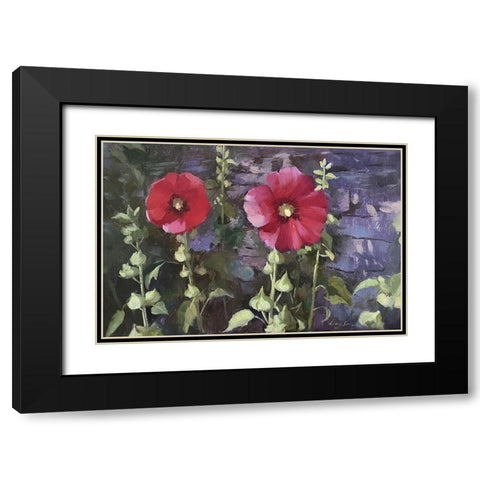 Holy Hock II Black Modern Wood Framed Art Print with Double Matting by Strube, Ling