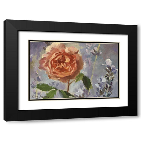 Joy Black Modern Wood Framed Art Print with Double Matting by Strube, Ling