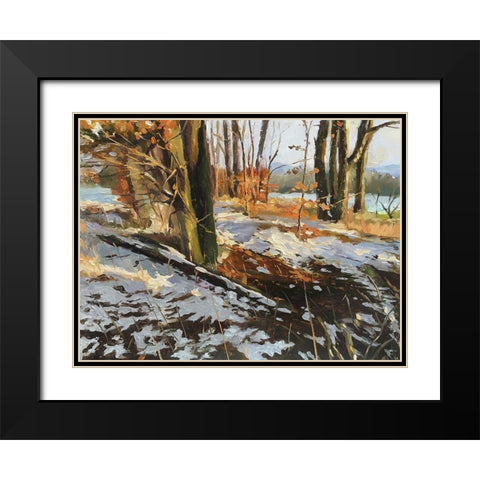 An Evening in Winter III Black Modern Wood Framed Art Print with Double Matting by Strube, Ling