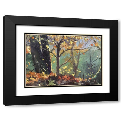 The Golden Light III Black Modern Wood Framed Art Print with Double Matting by Strube, Ling