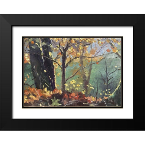The Golden Light III Black Modern Wood Framed Art Print with Double Matting by Strube, Ling