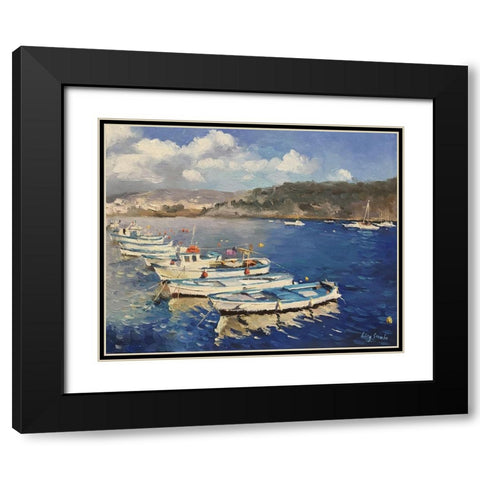 Italian Landscape II Black Modern Wood Framed Art Print with Double Matting by Strube, Ling
