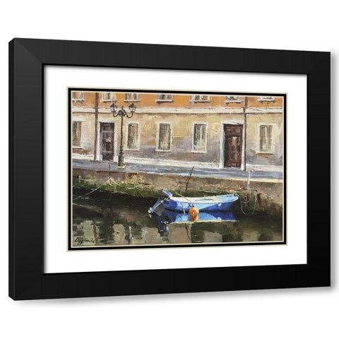 Italian Landscape III Black Modern Wood Framed Art Print with Double Matting by Strube, Ling