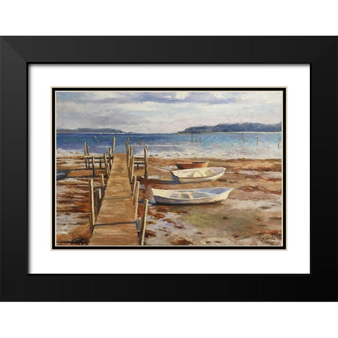 Sunset Glow in Denmark II Black Modern Wood Framed Art Print with Double Matting by Strube, Ling