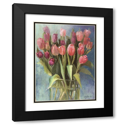 Spring Gift Black Modern Wood Framed Art Print with Double Matting by Strube, Ling