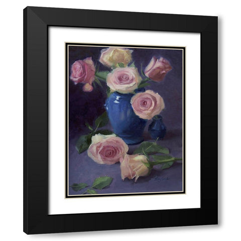 Anmut Black Modern Wood Framed Art Print with Double Matting by Strube, Ling