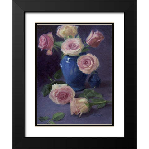 Anmut Black Modern Wood Framed Art Print with Double Matting by Strube, Ling