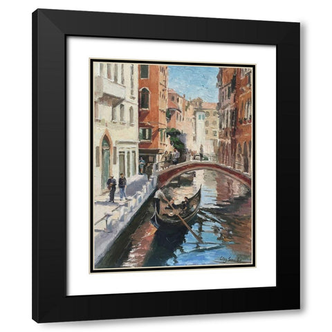 Venice I Black Modern Wood Framed Art Print with Double Matting by Strube, Ling