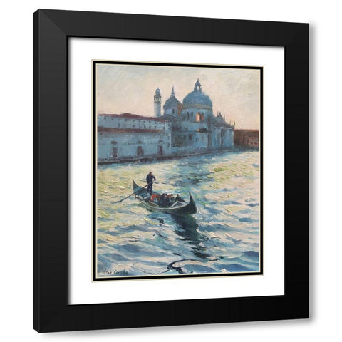 Stroll in Venice V Black Modern Wood Framed Art Print with Double Matting by Strube, Ling