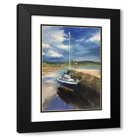 Boat in Scotland Black Modern Wood Framed Art Print with Double Matting by Strube, Ling