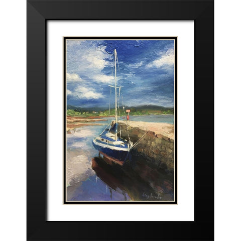 Boat in Scotland Black Modern Wood Framed Art Print with Double Matting by Strube, Ling