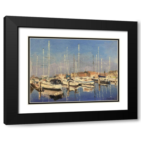Netherlands Landscape II Black Modern Wood Framed Art Print with Double Matting by Strube, Ling
