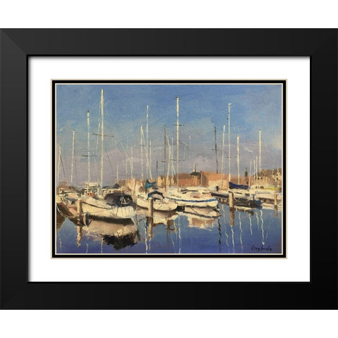 Netherlands Landscape II Black Modern Wood Framed Art Print with Double Matting by Strube, Ling