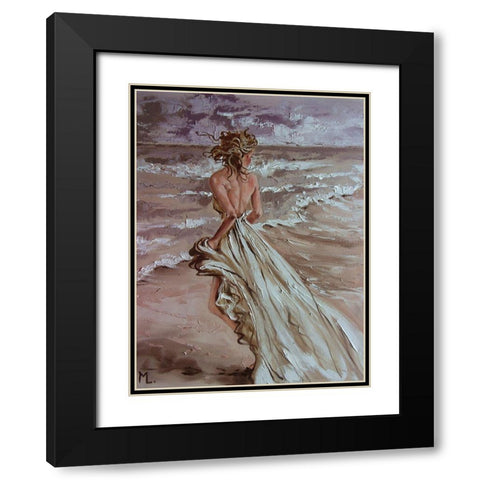 A Dream Black Modern Wood Framed Art Print with Double Matting by Luniak, Monika