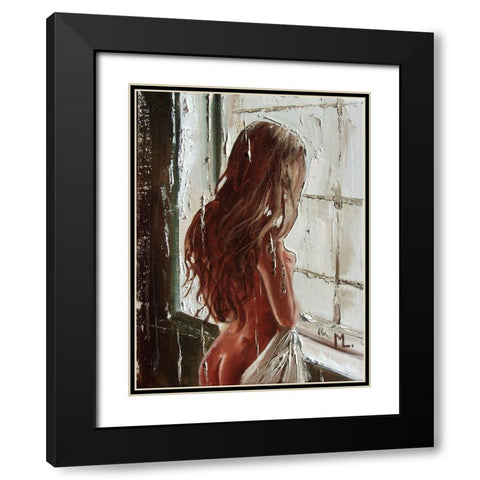 Where Are You? Black Modern Wood Framed Art Print with Double Matting by Luniak, Monika