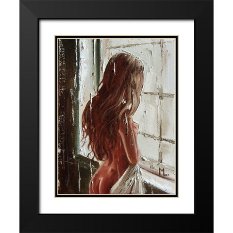 Where Are You? Black Modern Wood Framed Art Print with Double Matting by Luniak, Monika