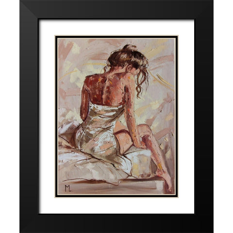 Morning Black Modern Wood Framed Art Print with Double Matting by Luniak, Monika