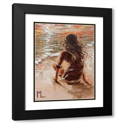 My Place Black Modern Wood Framed Art Print with Double Matting by Luniak, Monika