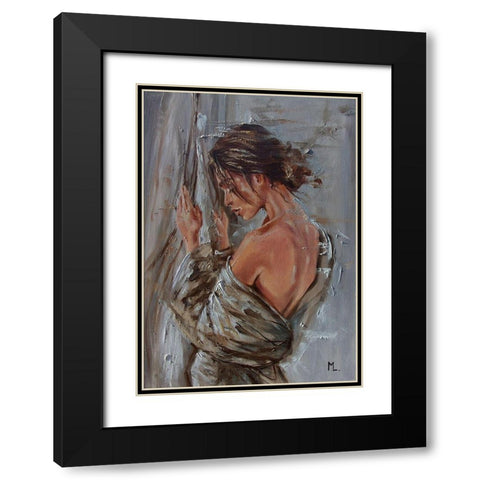Ready?  Black Modern Wood Framed Art Print with Double Matting by Luniak, Monika