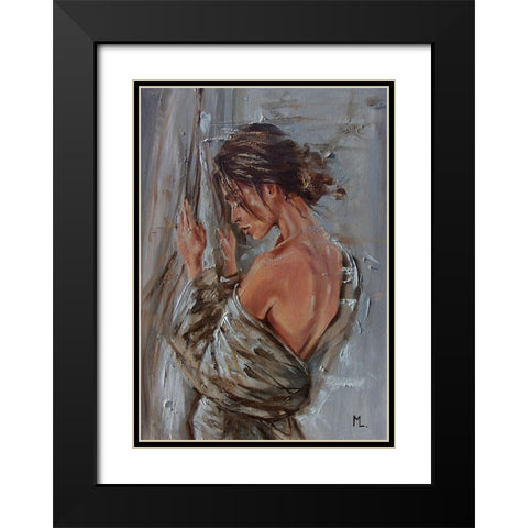 Ready?  Black Modern Wood Framed Art Print with Double Matting by Luniak, Monika