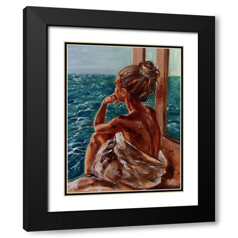 Reflections Black Modern Wood Framed Art Print with Double Matting by Luniak, Monika