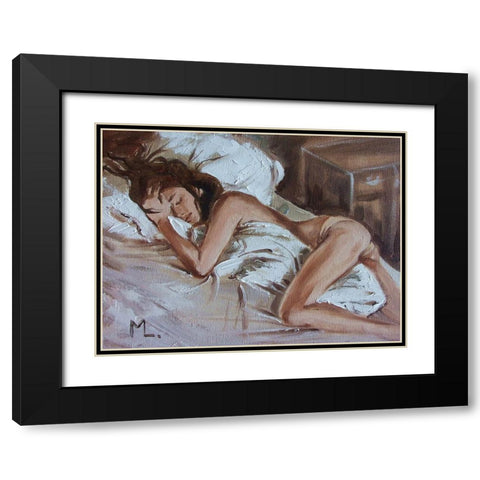 Sweet Dreams I Black Modern Wood Framed Art Print with Double Matting by Luniak, Monika