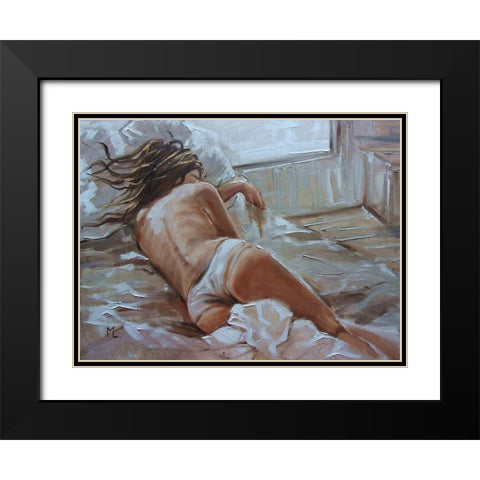 Sweet Dreams II Black Modern Wood Framed Art Print with Double Matting by Luniak, Monika