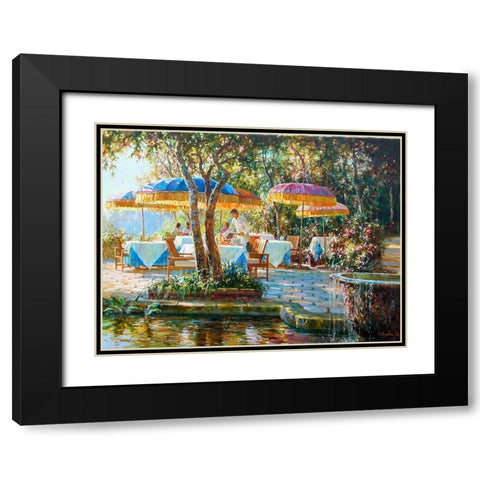 Kafe Black Modern Wood Framed Art Print with Double Matting by Obuchovsky, Yury