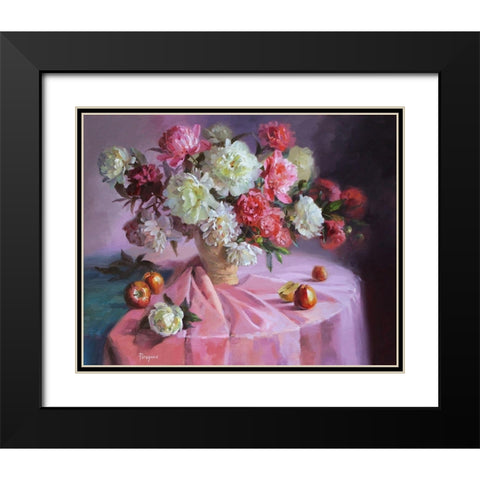 Bouquet of Magic Flowers Black Modern Wood Framed Art Print with Double Matting by Rogozina, Svetlana