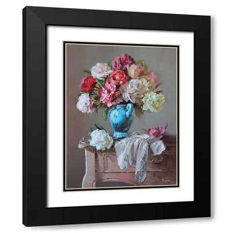 Tender Scent Black Modern Wood Framed Art Print with Double Matting by Rogozina, Svetlana
