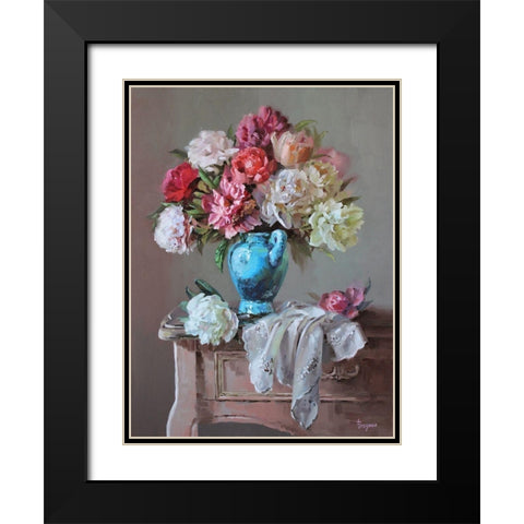 Tender Scent Black Modern Wood Framed Art Print with Double Matting by Rogozina, Svetlana