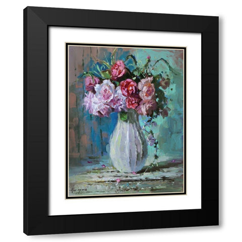 Aromat Bouquet Black Modern Wood Framed Art Print with Double Matting by Rogozina, Svetlana