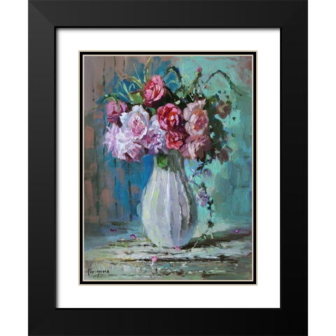 Aromat Bouquet Black Modern Wood Framed Art Print with Double Matting by Rogozina, Svetlana