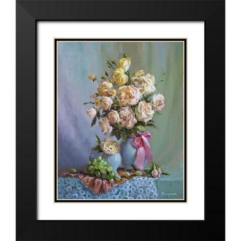 Happiness Black Modern Wood Framed Art Print with Double Matting by Rogozina, Svetlana