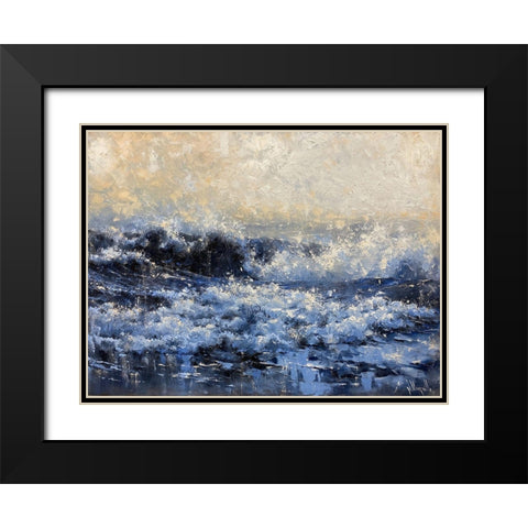 Prussian Blue Black Modern Wood Framed Art Print with Double Matting by Singatullin, Marsel