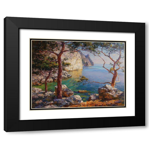 Rocky Coast I Black Modern Wood Framed Art Print with Double Matting by Sviridov, Sergei