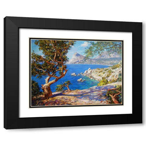 Rocky Coast II Black Modern Wood Framed Art Print with Double Matting by Sviridov, Sergei