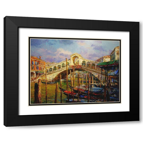 Venice Memories III Black Modern Wood Framed Art Print with Double Matting by Sviridov, Sergei