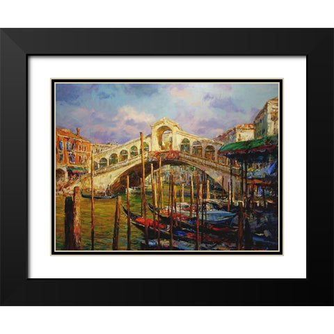 Venice Memories III Black Modern Wood Framed Art Print with Double Matting by Sviridov, Sergei